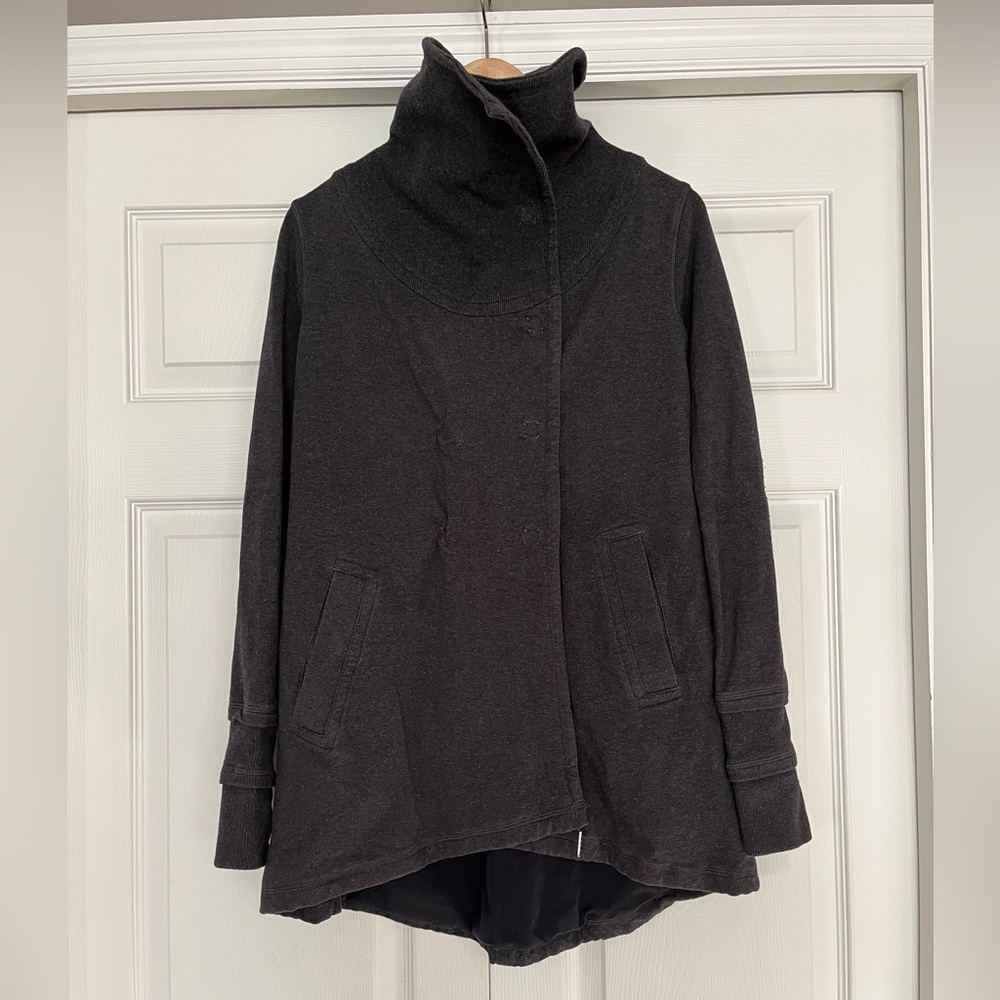 {Lululemon} Gratitude Wrap Jacket in Heathered Black - Women's 6 - Picture 4 of 13